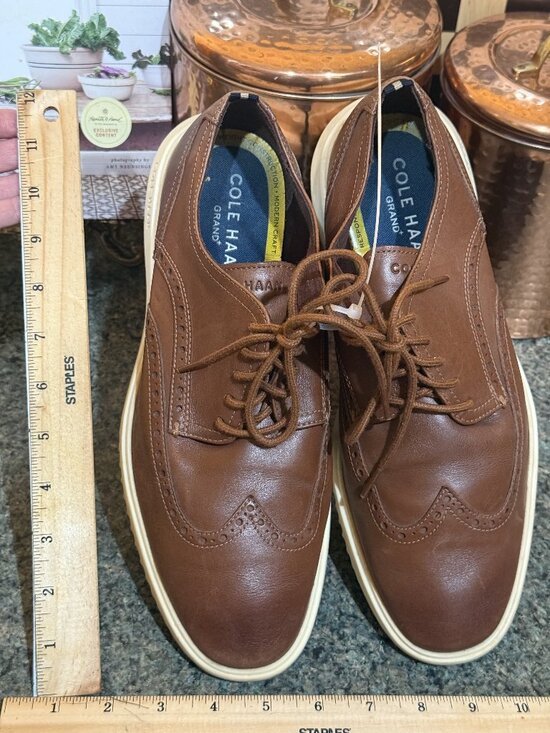Cole Haan Other - Cole Haan Grand+ Men's Brown Leather Wingtip Oxford Sneakers Size 9.5M